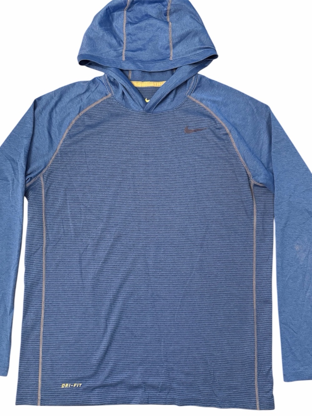 Nike Dri-FIT Men’s Blue Long Sleeve Hoodie Shirt Medium Athletic Performance Top